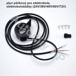 plyn na elektrokola, koloběžky páčkový - klikněte pro větší náhled